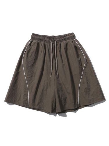 Curved Line Track Shorts Brown - SEARCH410 - Modalova