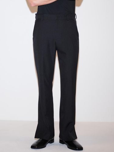 Rock Vibe Bootcut Side Slit Slacks - FINSDRUCK - Modalova