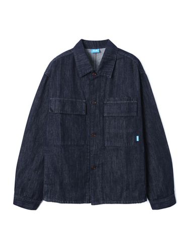 Open collar denim shirt jacket [-INDIGO] (U - UCLA - Modalova