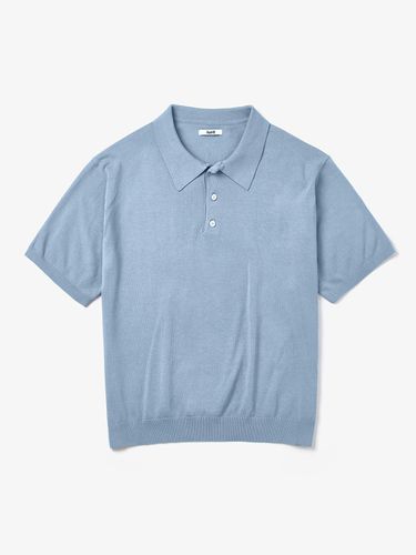 Essential Short-Sleeved Collar Knitwear Blue - lunt - Modalova