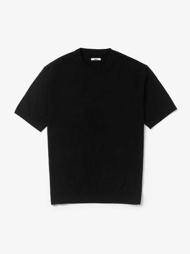 Essential Short-Sleeved Round Knit Black - lunt - Modalova