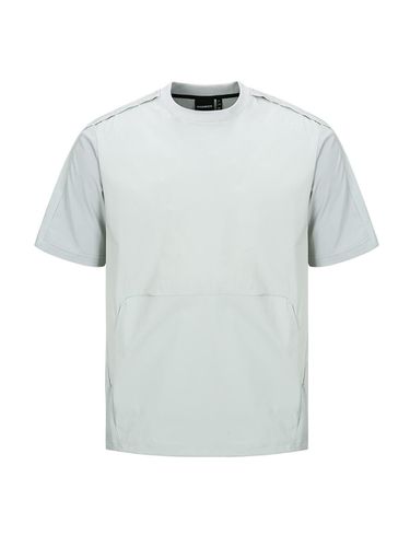 Woven Hybrid Short-Sleeved Round - HYDROGEN - Modalova