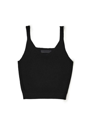 Texture Sleeveless Knit Top_Black - Recur,ecur - Modalova