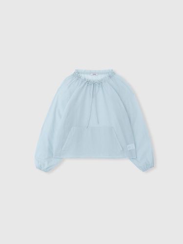 WASHED LIGHT COTTON BLOUSE_BLUE - NIEEH - Modalova