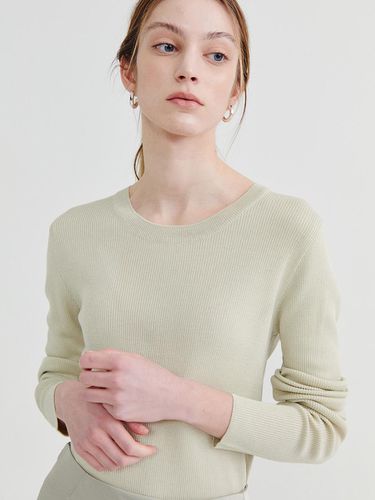 Wool blended knit top Light Khaki - Recur,ecur - Modalova