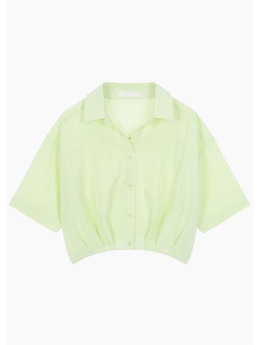 Crop Shirring Blouse_Green - Recur,ecur - Modalova