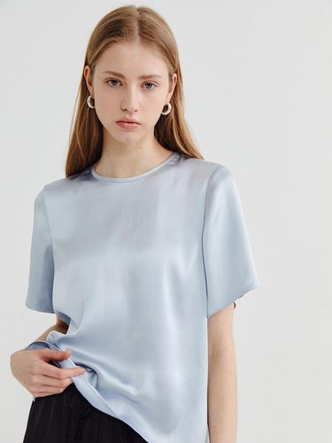 Soft satin blouse Light blue - Recur,ecur - Modalova