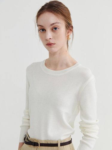 Wool blended knit top white - Recur,ecur - Modalova