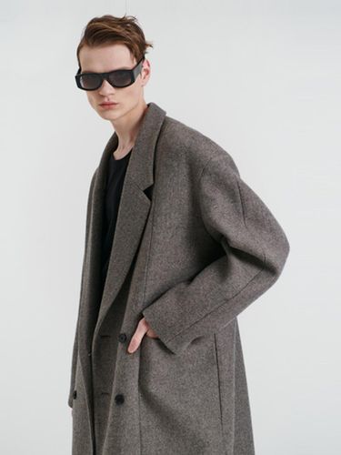 Downlapel Twill Coat (Brown) - DNSR - Modalova