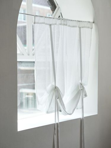 Pure White Simone Roll-Up Cover Curtain - DECOVIEW - Modalova