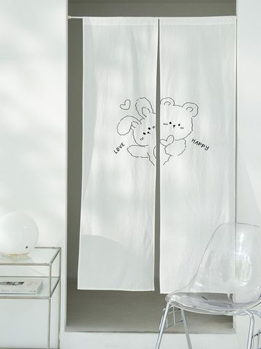 Lovely couple embroidered cotton cover curtain - DECOVIEW - Modalova