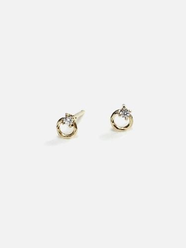 Prong Diamond 14k Mono Earrings [E200201] - Baked Alaska - Modalova