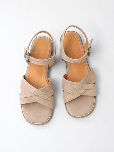 Crossover Suede Sandals . Beige - heenn - Modalova