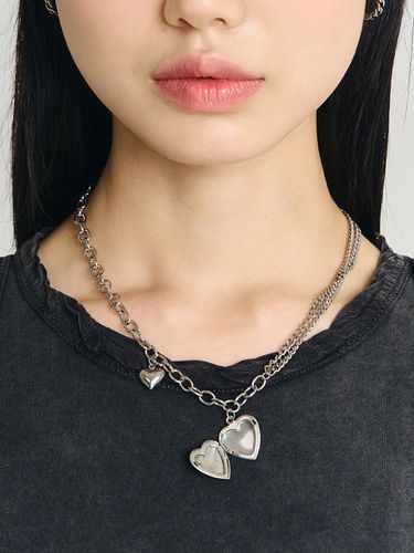 Two hearts Necklace - SCALETTO - Modalova