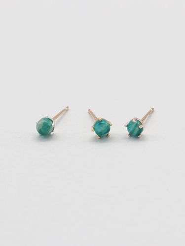 K POST] Mini gemstone Amazonite earrings - OR D`OR - Modalova