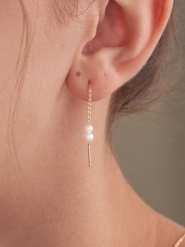 K] Mini Freshwater Pearl Drop Earrings - OR D`OR - Modalova