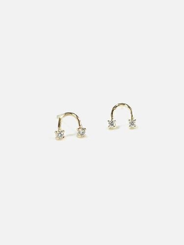 Prong Diamond 14k Duo Earrings [E200202] - Baked Alaska - Modalova