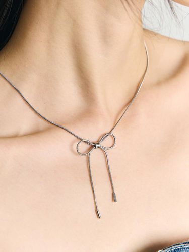 Sugical steel ribbon necklace - SCALETTO - Modalova