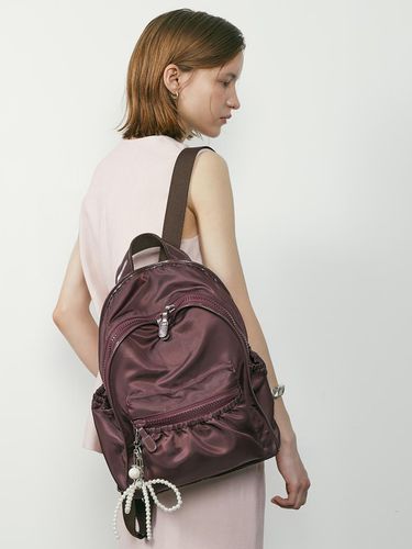 Shirring Backpack_Dark Red - ROROANCO - Modalova