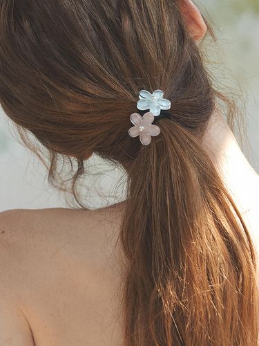 Pearl flower hair tie, Mina (2 colors) - Ssecondo - Modalova