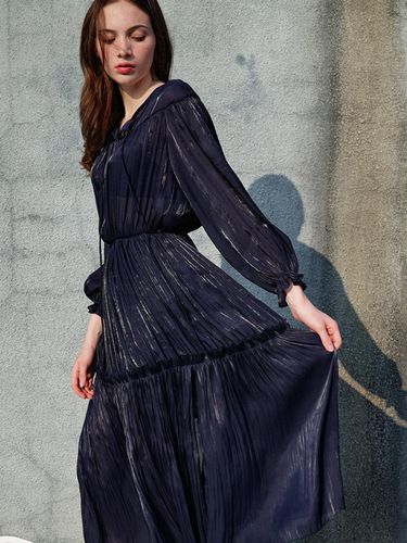 Ellasia Satin Long Dress_Navy - SORRY TOO MUCH LOVE - Modalova