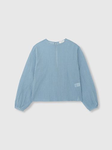 BLUE SHEER CHECK LONG SLEEVE_BLUE - NIEEH - Modalova