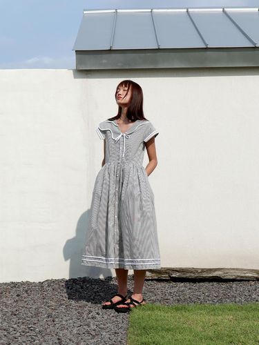 SADIE Shirt Dress - Black&White Stripe - GAYEON LEE - Modalova