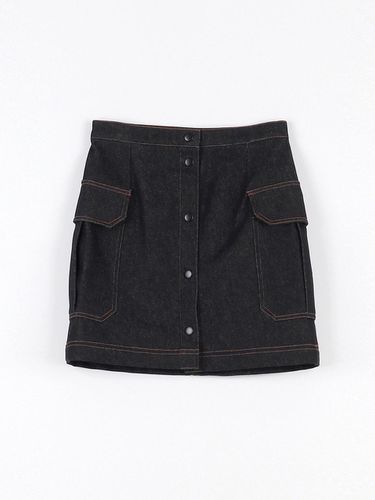 JUNE Denim Mini Skirt - Black - GAYEON LEE - Modalova