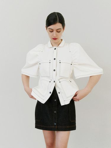 JUNE Denim Jacket - White - GAYEON LEE - Modalova