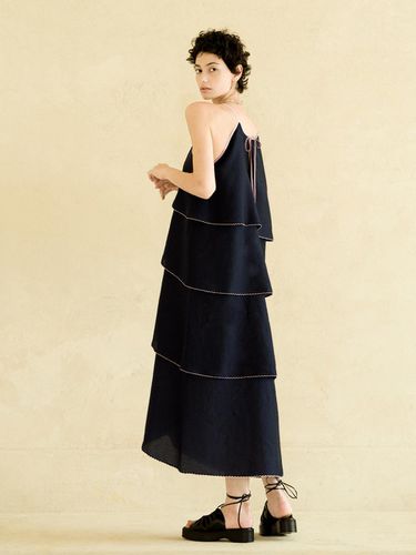 GAIA Dress-Navy - GAYEON LEE - Modalova