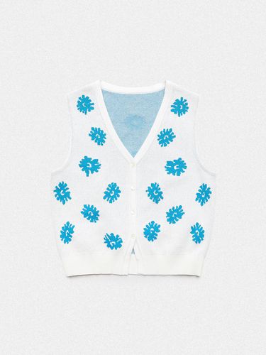 FLOWER KNIT VEST(IV) - SSEMI - Modalova