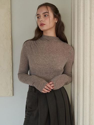 HALF NECK WOOL T-SHIRTS_4colors - flove - Modalova