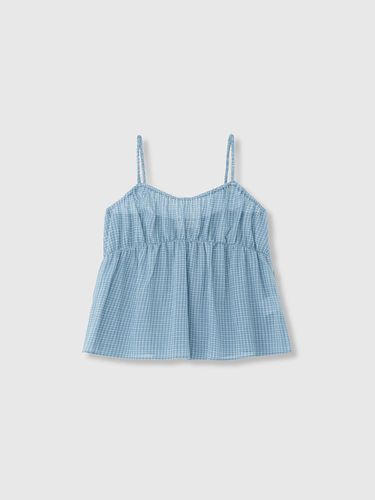 BLUE SHEER CHECK TOP_BLUE - NIEEH - Modalova