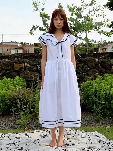 SADIE Shirt Dress - White - GAYEON LEE - Modalova