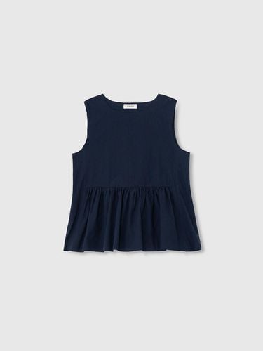 WASHED COTTON SLEEVELESS_NAVY - NIEEH - Modalova