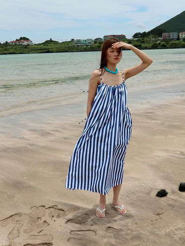 ELIO Beach Dress-Blue Stripe - GAYEON LEE - Modalova