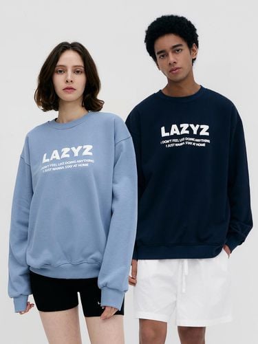 Lettering Logo Sweatshirts - 2 Colors - lazyz - Modalova