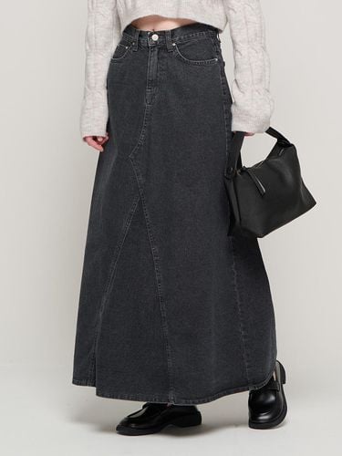 Maxi denim long skirt (black) - ROIDESROIS - Modalova