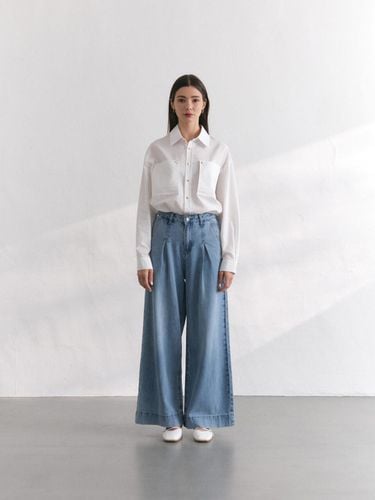 Maxi wide denim pants [light blue] - BRILLE MONTHS - Modalova