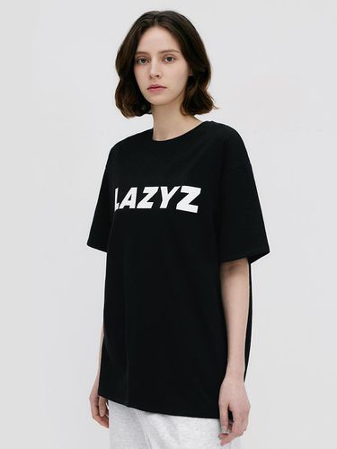 Signiture Logo T-shirts - Black - lazyz - Modalova