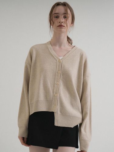 V-neck Unbalance Knit Cardigan () - VLETI - Modalova