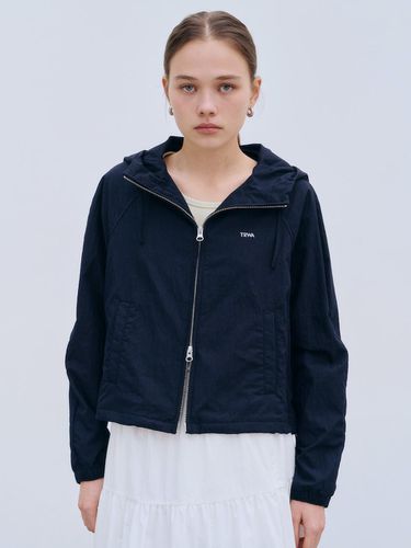 Hooded Track Top Zip-Up Jacket (NAVY) - TRWA - Modalova