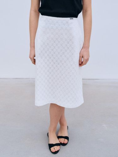 Marie Lace Midi Skirt_White - TRWA - Modalova