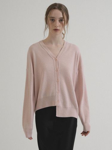 V-neck Unbalance Knit Cardigan () - VLETI - Modalova