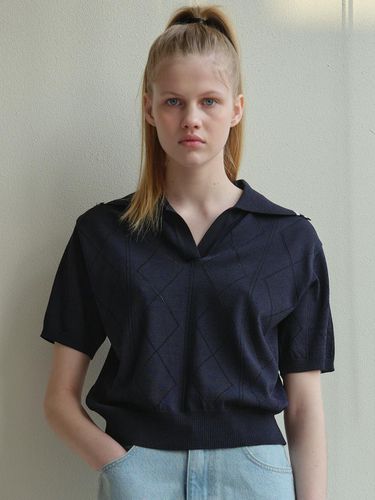 Nice Sailor Polo Knitwear (NAVY) - TRWA - Modalova