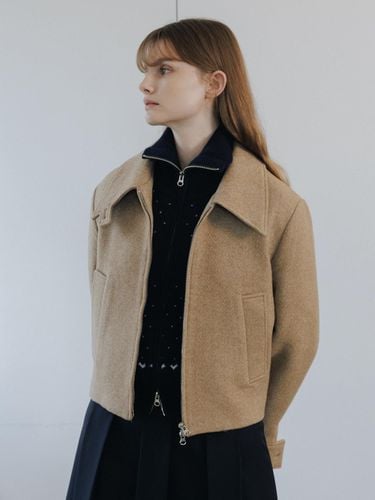 Drizzler Wool Blouson Jacket (BROWN) - TRWA - Modalova