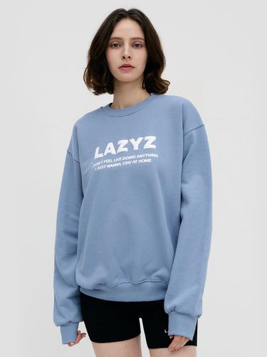 Lettering Logo Sweatshirts - Sky - lazyz - Modalova