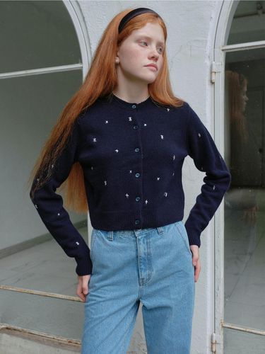 Cosmos Cashmere Cardigan (NAVY) - TRWA - Modalova