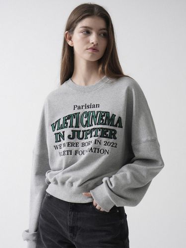 Lettering Needlework Sweatshirt () - VLETI - Modalova