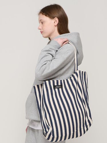 Stripe Canvas Shopper Bag (Navy) - ROIDESROIS - Modalova